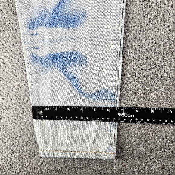 Levis Jeans Women 29x30 Blue 501 Skinny Premium High Rise Bleach Dyed Button Fly - Picture 12 of 16